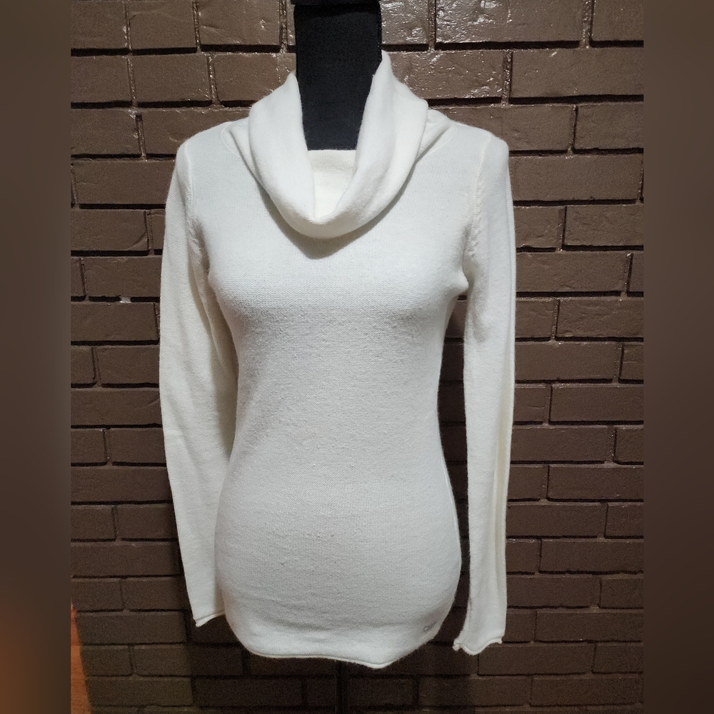 Columbia Cream Cowl Neck Sweater